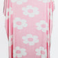 Pink Flower Power Square Blanket 76*63 inches