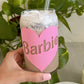 Barbie Heart Glass Cup: 20oz / Glass only