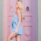 Tied Spaghetti Strap Denim Romper