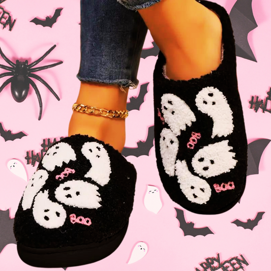 Cute Ghost Patterned Slippers