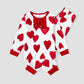 Valentine's Day Family Heart Stripe Pajamas(Flame Resistant): Baby: 12-18M / Red