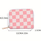 Mini Pink Checkered Wallet