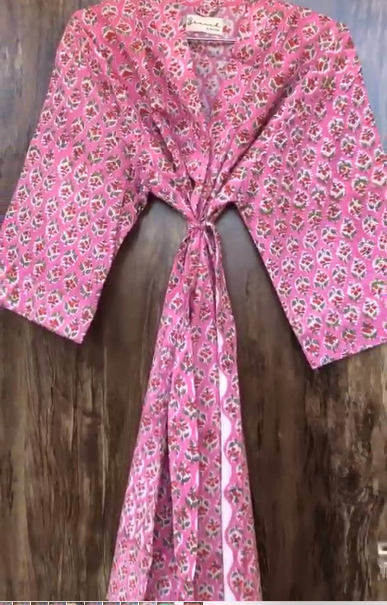 Pink Matif Cotton Robe