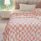 Soft N Cozy Pink Checkered Blanket