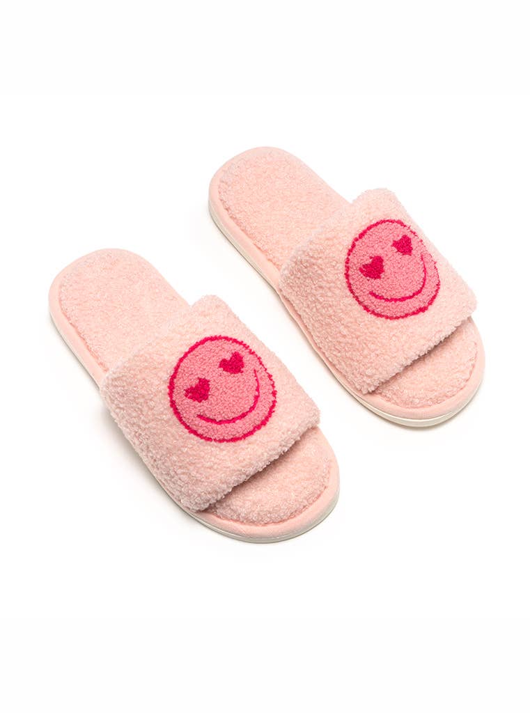 Pink Happy Slide Slippers