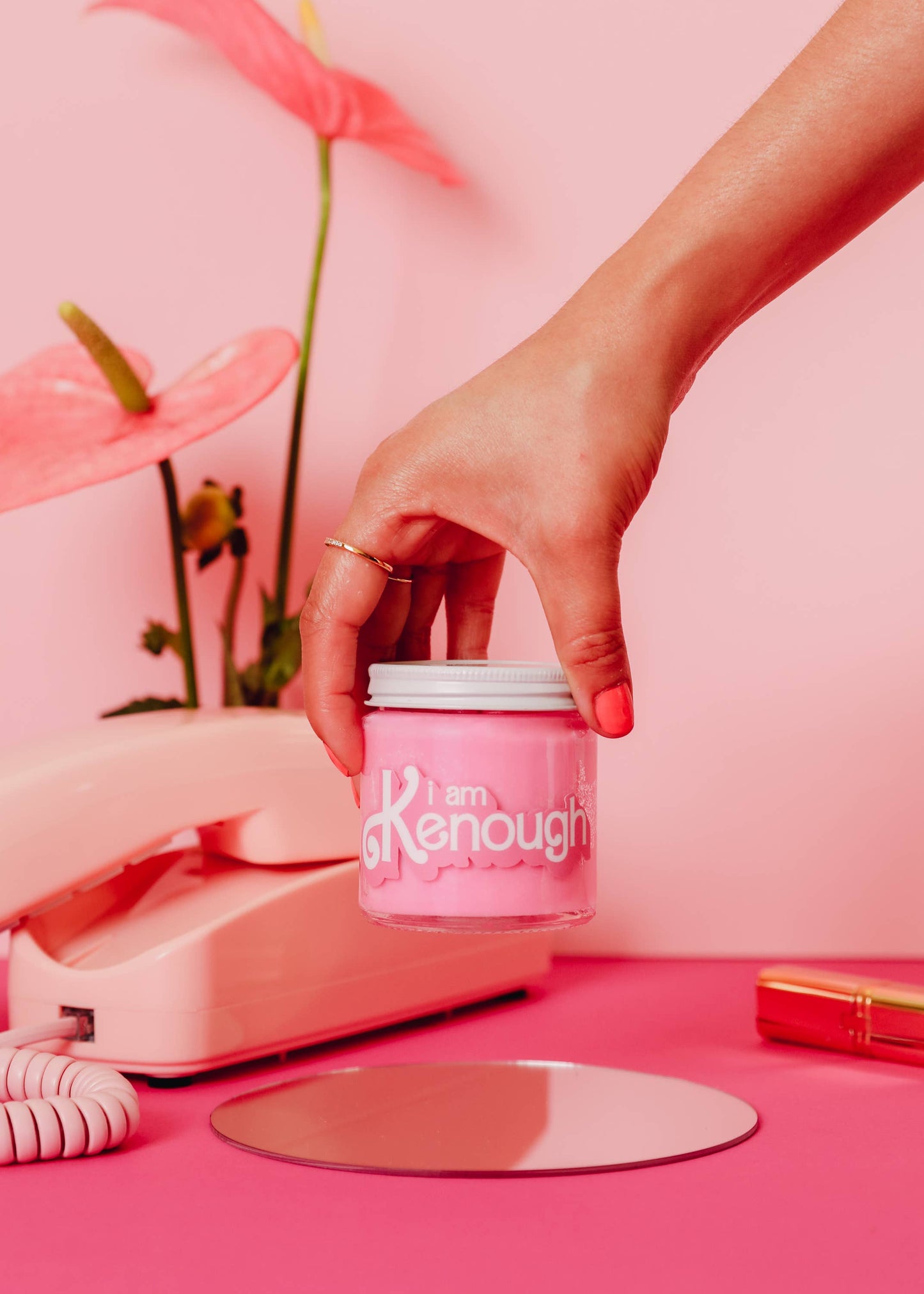 Barbie - I am Kenough Candle - Hot Pink