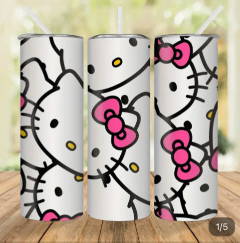 Hello Kitty Insulated Tumbler with lid and straw, 20oz stainless steel