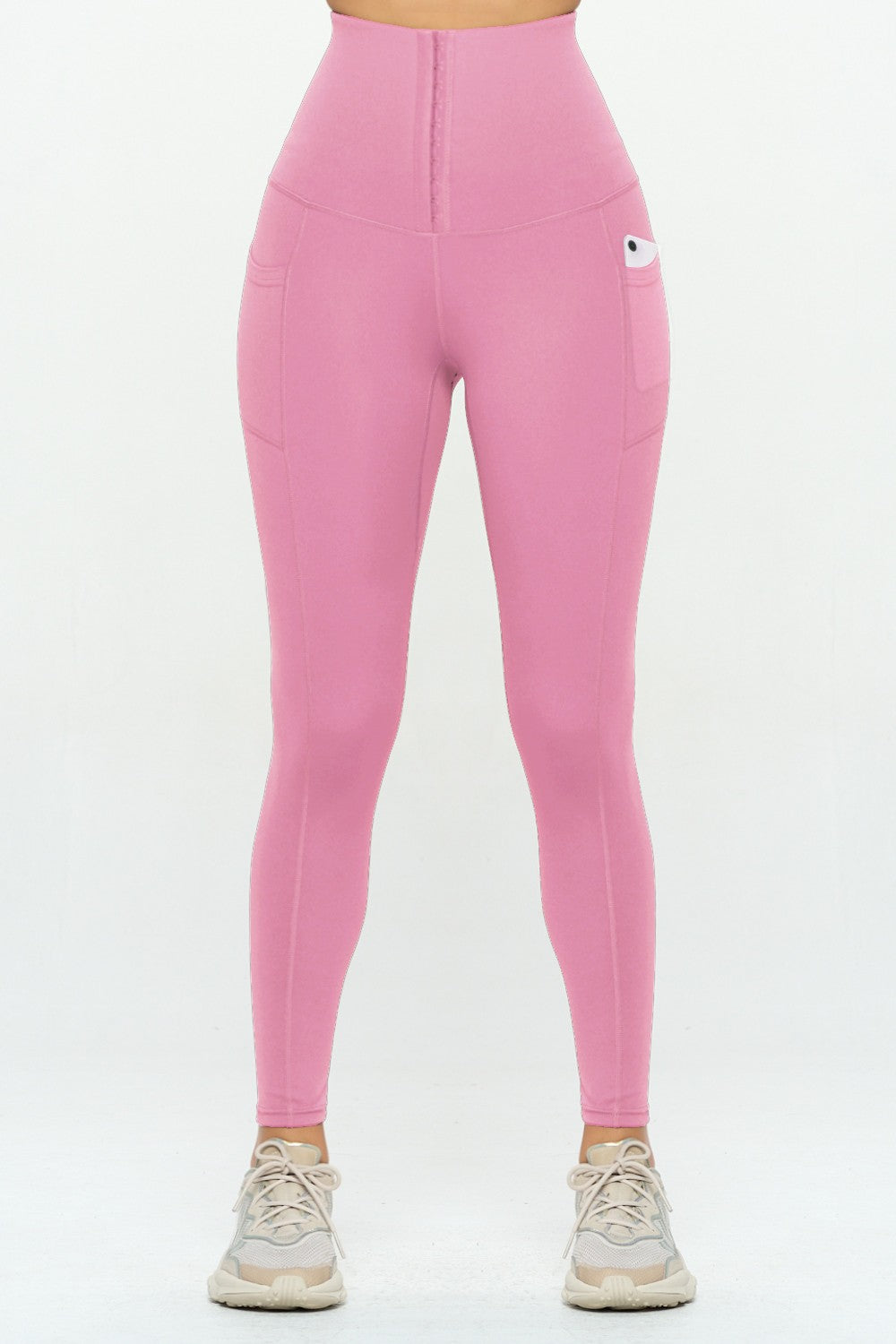 Pink corset body shaping leggings
