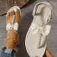 BowKnot and pearl flat sandals