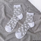 Sheer heart patterned socks