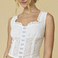 White corset top