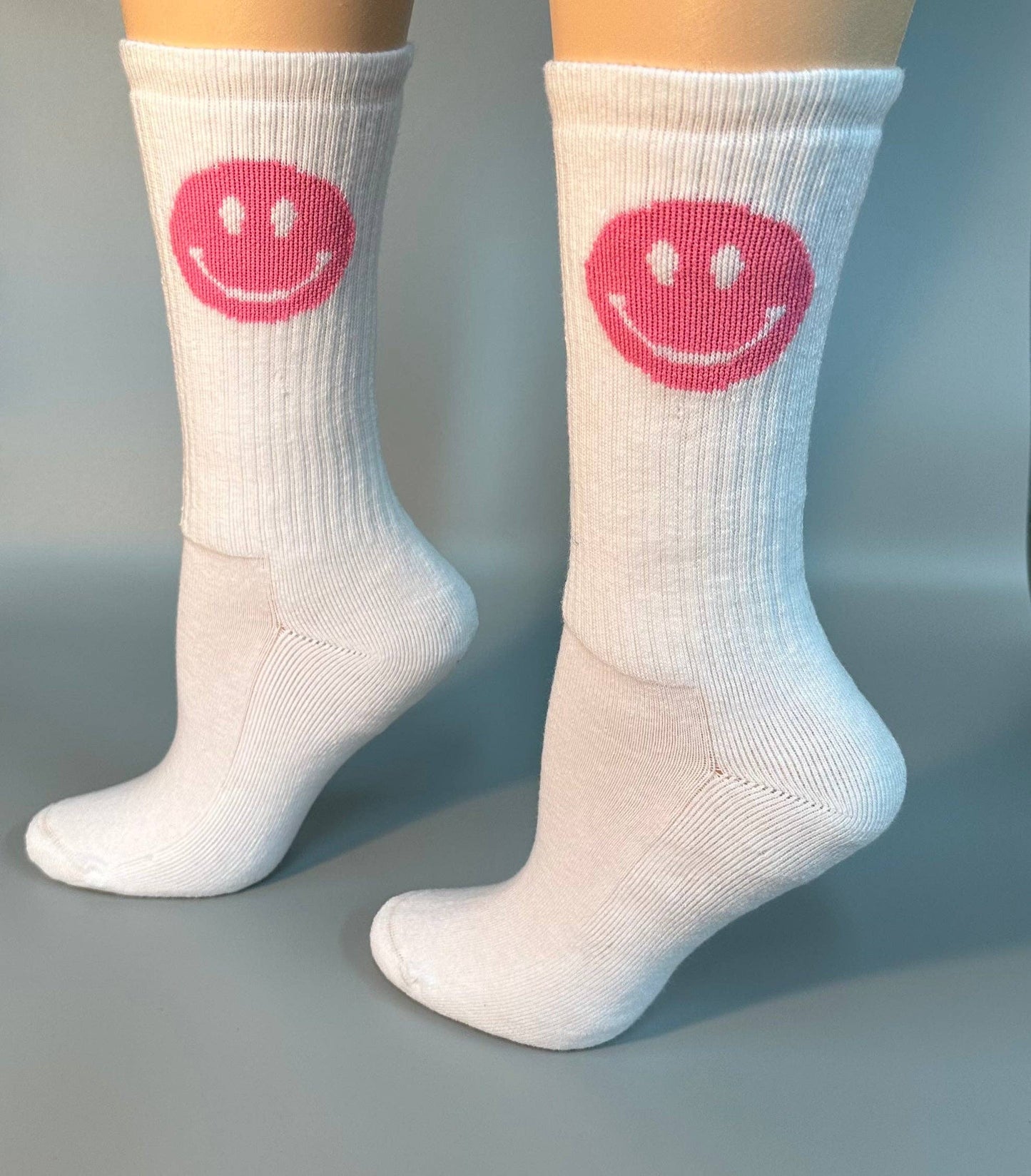 Crew Sock | Pink Smiley