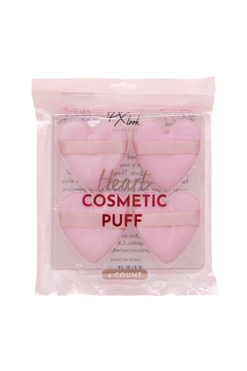 Light Pink Heart Cosmetic Puff