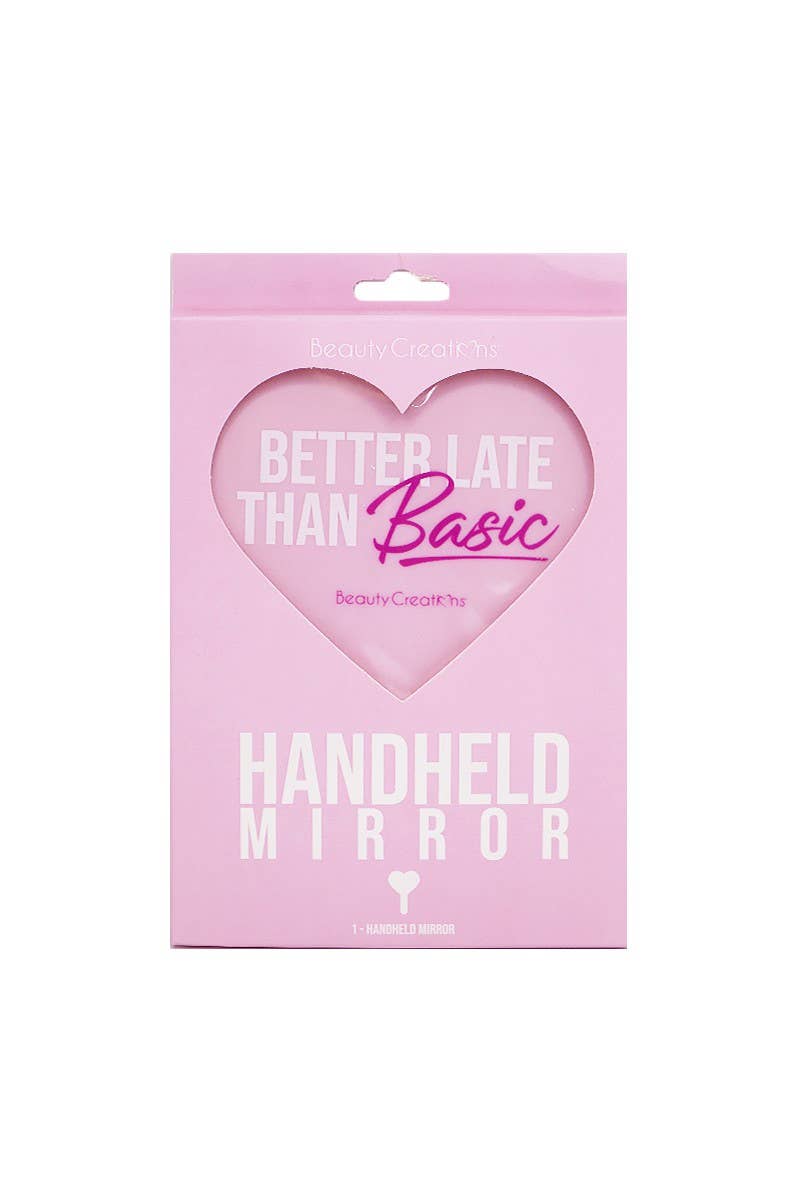 Pink Heart Handheld Mirror